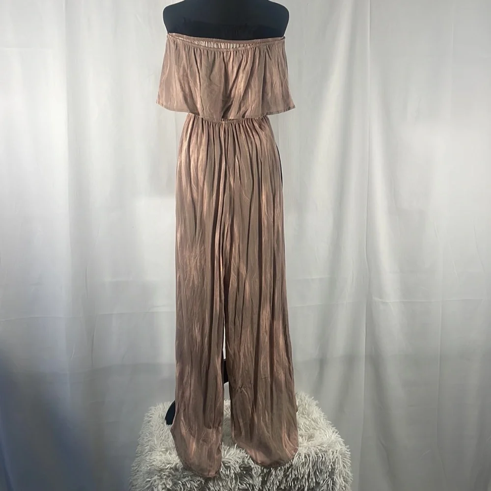 Mocha,Rose,Sleeveless,tube top onesie pant suit,jumpsuit,romper,small - Picture 3 of 13